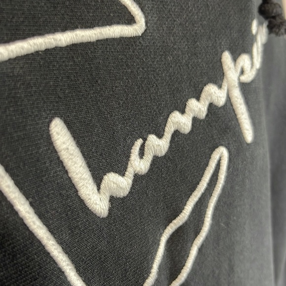 Champion Reverse Weave Hoodie Sweatshirt Vintage Embroidered Spellout - Picture 3 of 14